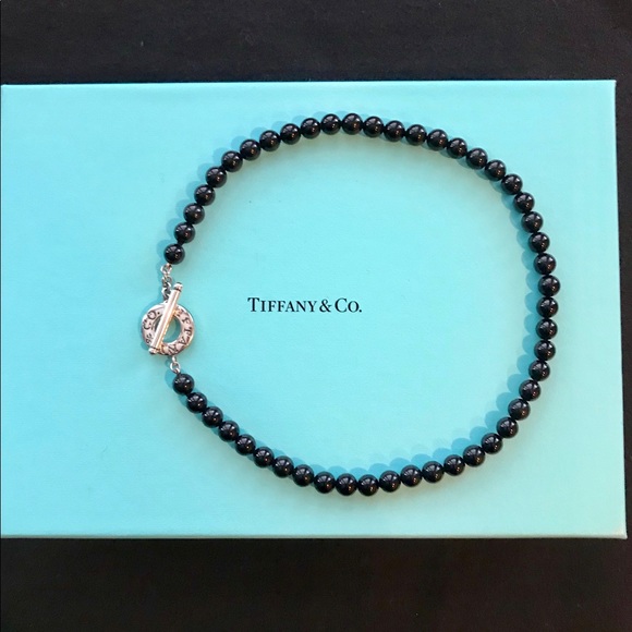 black onyx necklace tiffany